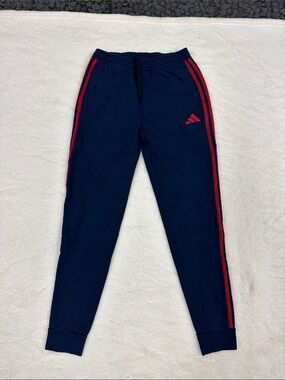 Brand New Boys adidas Navy Sweatpants with Red Side Stripes